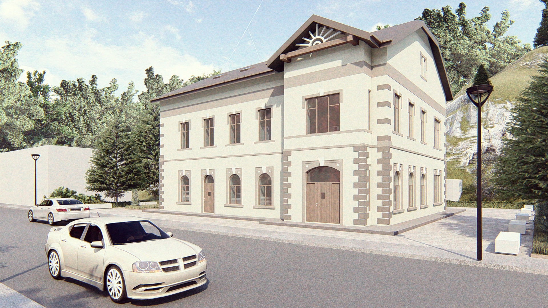 PRIMĂRIA CU SOARE PRINTRE MUNȚI