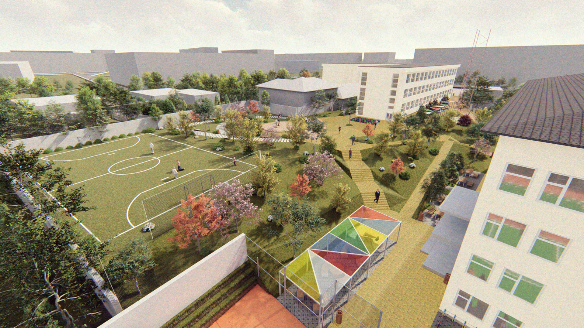 REMODELAREA CURȚII COLEGIULUI   LICEULUI ECONOMIC ION GHICA