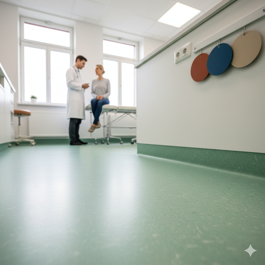 Linoleum Natural Medical – Pardoseală Antibacteriană și Ecologică (Marmoleum)