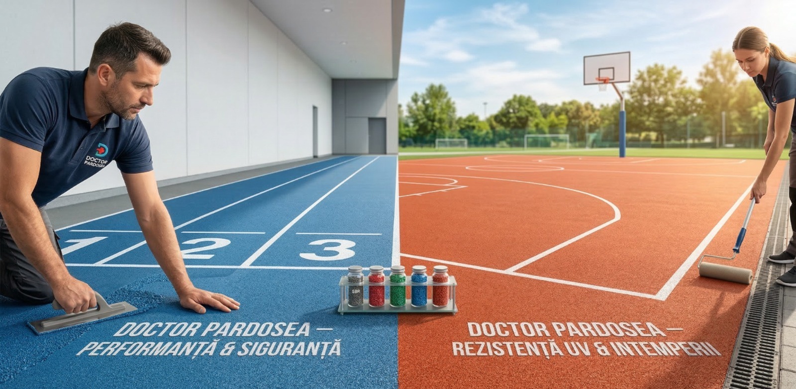 Pardoseli Sportive din Cauciuc Turnat – Soluții Indoor și Outdoor