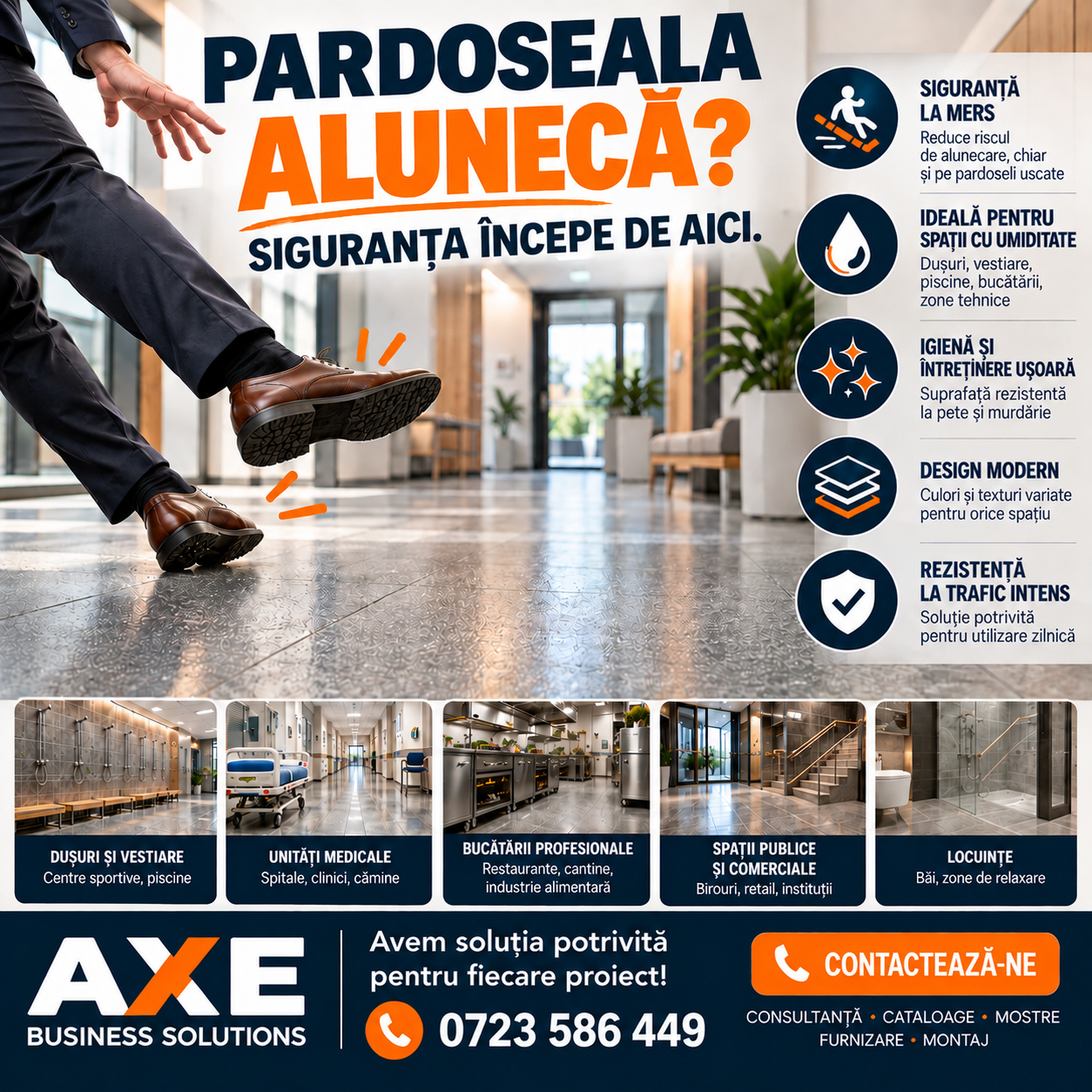Pardoseli antiderapante – cum alegi soluția potrivită